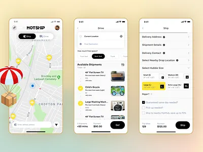 HOTSHIP - Mobile Application Design app branding cargo cargo app cargo service design designer freelancer designer graphic design hotship ios app logo product design ship app shipping shipping app uae uae designer ui ux