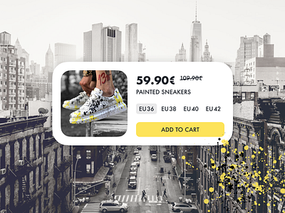 Shop Item button card cart city design desktop discount flat illustration ios item mobile nyc photo price sale shopping cart sneakers sport ui