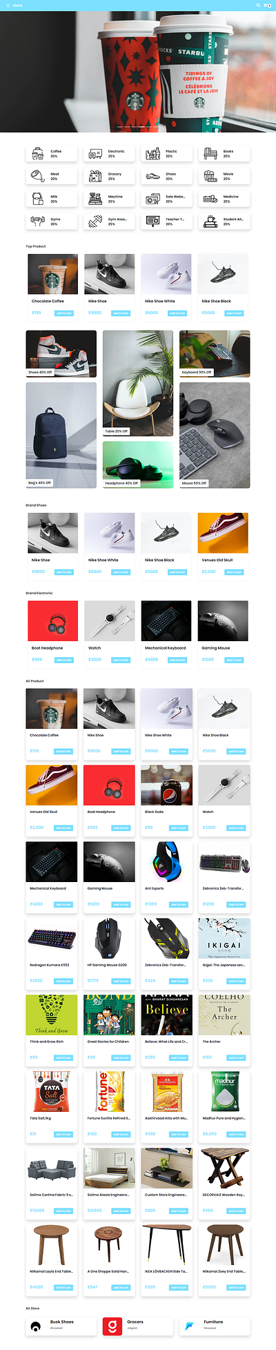 E-commerce Web Site ui