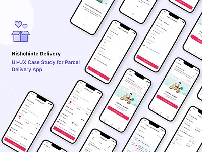 UI-UX Case Study for Parcel Delivery App amazing app app design beauti beautiful branding case study clean delivery app delivery app design design graphic design illustration interaction design logo parcel delivery app ui uiux user experience design user interface design