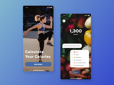 Daily UI 16: Calories calculator app food ui ux