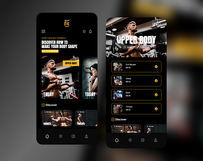 Fitness app workout design app branding design illustration ui uidesign ux uxdesign vector
