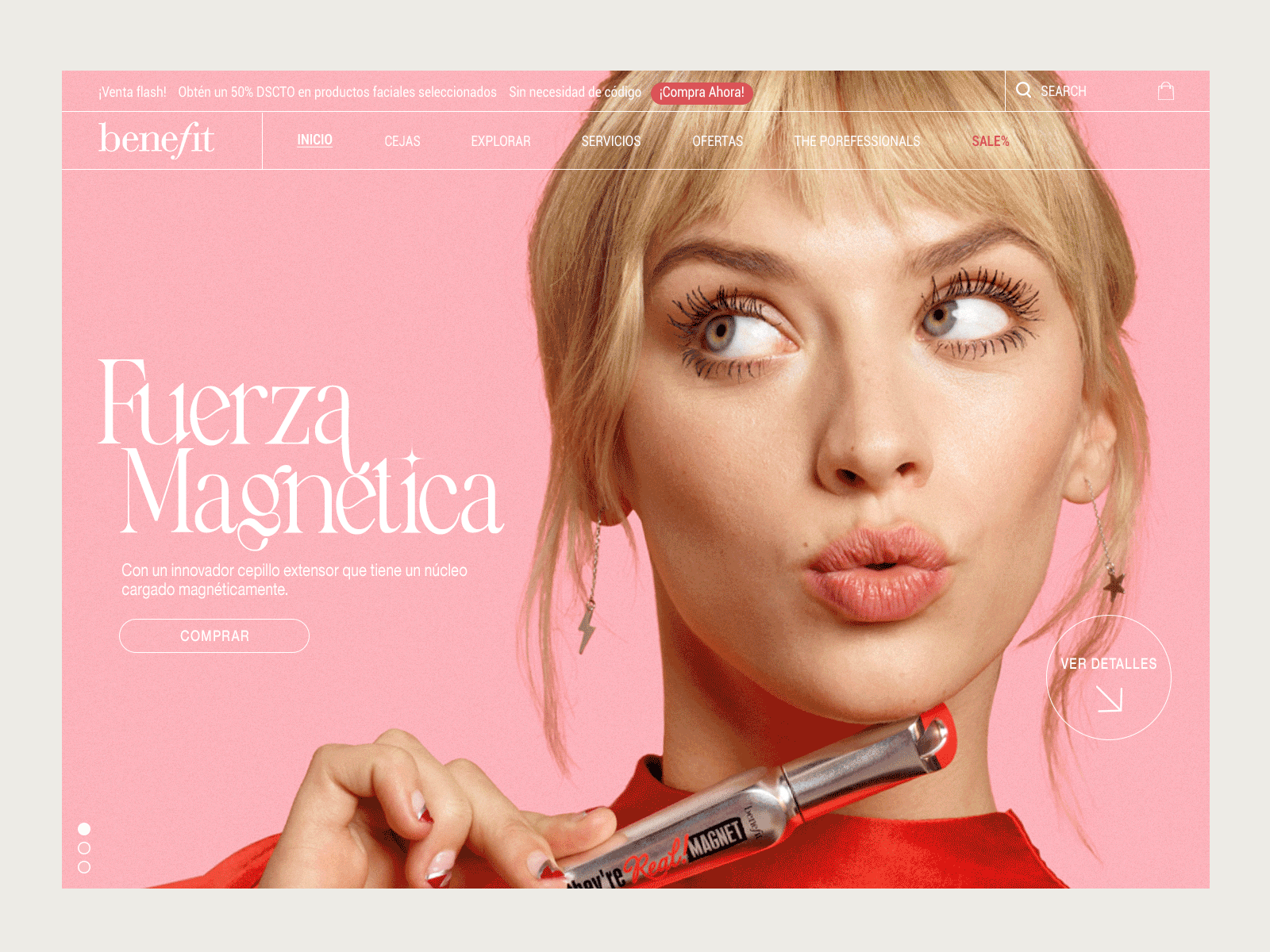 Benefit - Landing Desktop. beauty benefit branding design ecommerce figma graphic design logo photoshop retail ui web