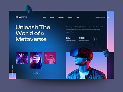 METAVERSE - Web Design creative crypto darkmode design logo metaverse nft onlinestore product design ui user experience ux virtual reality vr web design webdesign