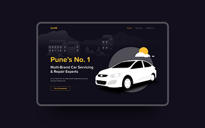 CarOk Landing Page Design caruidesign designer pune uidesign uidesigner ux uxdesigner visual design visualdesigner