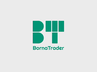 BornaTrader - Logo Design [Bitcoin & Crypto] brand branding design graphic design illustration logo minimal typography vector