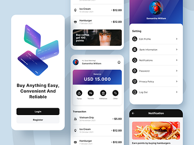 Hamyon - Mobile Banking App credit layout app mobile product design ui uidesign ux