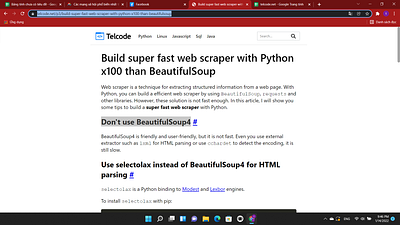 Xây dựng trình quét web siêu nhanh với Python x100 hơn Beautiful branding