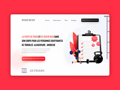 Sport landing page ui/ux design fitness illustration landing page sport ui ux