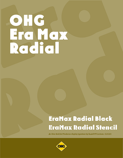 EraMax Radial Black & EraMax Radial Stencil art moderne artdeco branding design display type extra bold font design fonts graphic design logo retro signage typedesign vintage