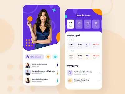 Anchor anchor calendar calendar ui financial advisor financial knowledge financial ui investment adviser live streaming timeline ui