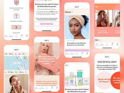 Skincare Product App acne anti aging beauty app beauty products care cream digital marketing e commerce facial app fashion hair care makeup mobile app design models nail pink layout skin care tutorials ui ux