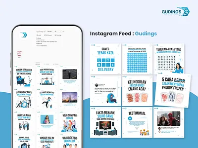 Instagram Feed for Cold Chain Company adobe illustrator branding cold chain design design graphic frozen food graphic design illustration vector