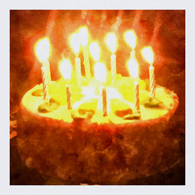 Happy Birthday! Cake #001 3d birthday candles celebration illustration
