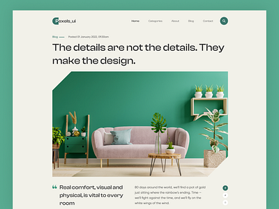 Interior Design Blog Website article blog blog details blog template clean creative design digital content interior landing page design magazine minimal news personal blog trend ui design uiux user interface ux design website design