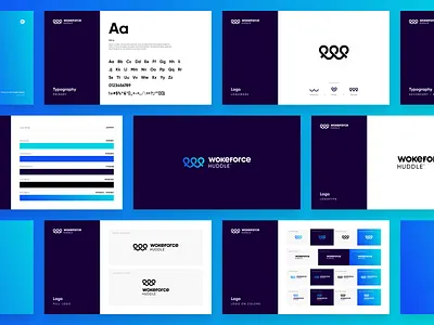 Brand Design for Wokeforce Huddle brand brand design branding clean creative design gradient icon logo logo design simple