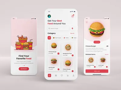 Food Delivery App app design burger app food food and drink food app food delivery mobile app recipe food restaurant app ui design ux design