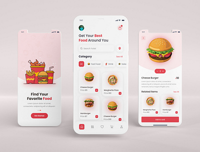Food Delivery App app design burger app food food and drink food app food delivery mobile app recipe food restaurant app ui design ux design