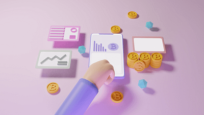 Mcoin 3D Illustration - Mining Cryptocurrency 3d 3dillustration bitcoin crypto illustration isometric mining popular purple trading ui ux webdesign