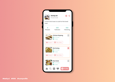 User Profile - DailyUI #006 dailyui mobile profile ui user userprofile
