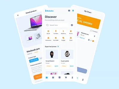 Bakulan - Ecommerce Mobile Apps Interaction after effect animation e commerce ecommerce interaction marketplace mobile app my cart online shop online store principle product shop app shopping app ui ui design ui kit
