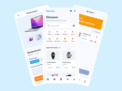 Bakulan - Ecommerce Mobile Apps Interaction after effect animation e commerce ecommerce interaction marketplace mobile app my cart online shop online store principle product shop app shopping app ui ui design ui kit