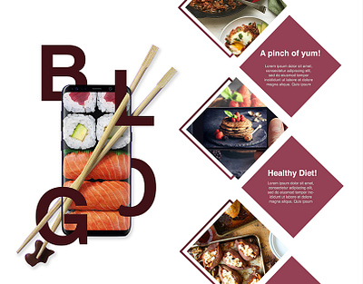 Food Blogger Website Mockup Design blogger branding cafe chef creative creativemockup design food fooditems graphic design iota logo menu plate restaurant restro ui uiux