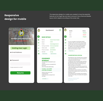 Nysc Mobile App design illustration product designer typography ui uiiux ux