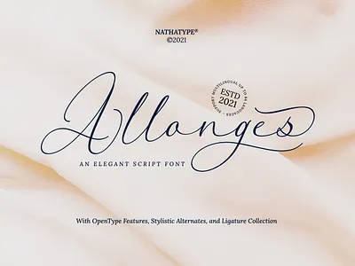 Allonges - Script Font branding design font fonts logo logo type typography ui