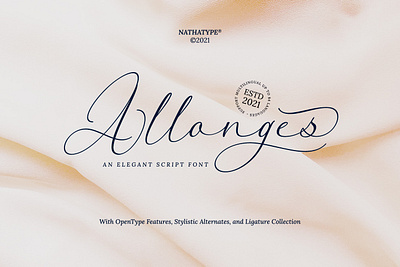 Allonges - Script Font branding design font fonts logo logo type typography ui