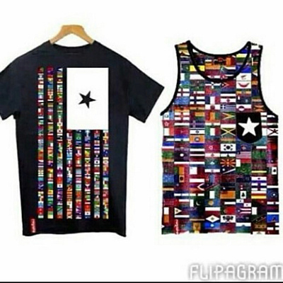 All flags t-shirt design branding clothing graphic design t shirt vector