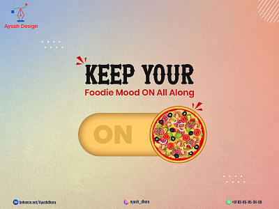 Foodie Mood ON ads branding design graphic design illustration logo photoshop social ui vector