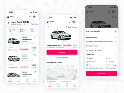 Rent a Car app booking booking app booking system car car rental mobile mobile app rent ui uiux ux