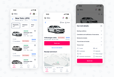 Rent a Car app booking booking app booking system car car rental mobile mobile app rent ui uiux ux