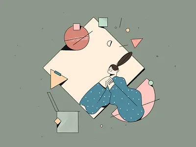 Shaping your world abstract characterdesign clean contemporary design art digital art flat illustration flatdesign geometry graphic style illustration modern shapes textures visual graphics web design art web illustration