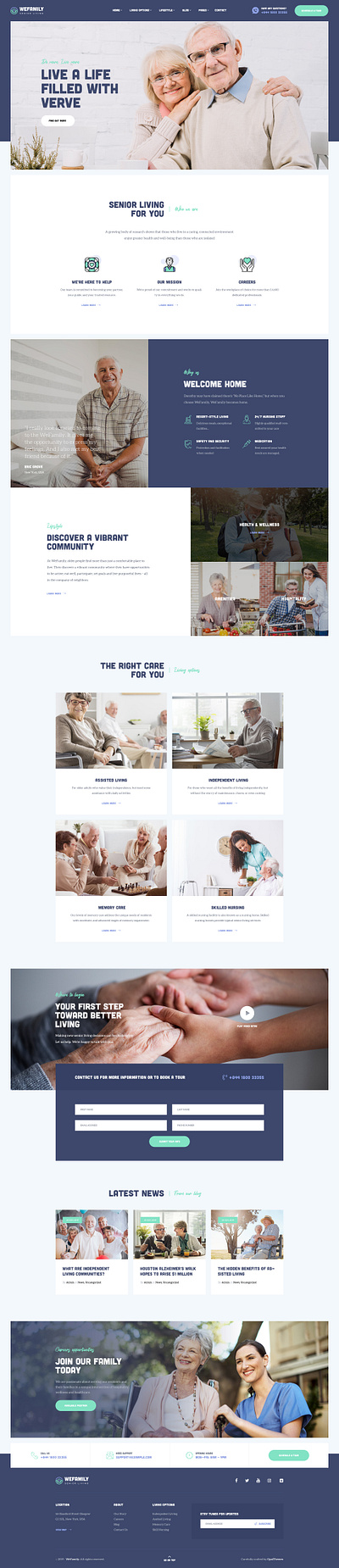 OakTrix Senior Care WordPress Theme - Opal_WP aged care assisted living clinic elderly care elementor healthcare home care hospital medical care nurses nursing home oaktrik opal wp retirement home senior care senior living theme wordpress wordpress theme