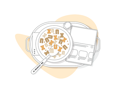 UX Breakfast 003: Cereal breakfast cereal illustration simple ux