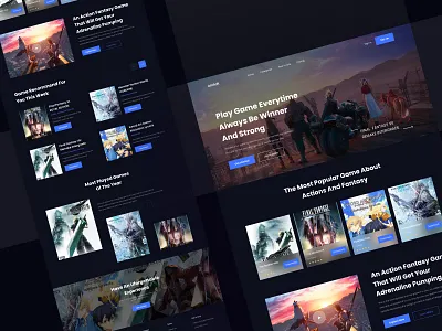 Game Landing Page UI buy design download game games kit landing page popular product ui website