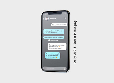 Daily UI 013 - Direct Messaging 013 app daily ui 013 dailyui design direct messaging discussion graphic design messagerie messages sms ui