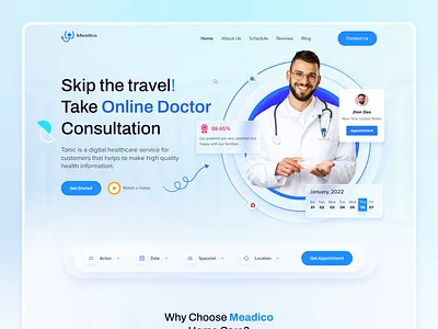 Health Care Landing Page Hero section! branding care clean creative design doctor health health care homepage landing page medical minimal template trendy 2022 ui uiux design ux visual design web website design