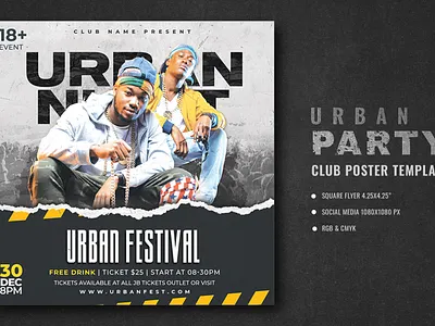 Urban Club Party Flyer old
