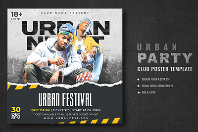 Urban Club Party Flyer old