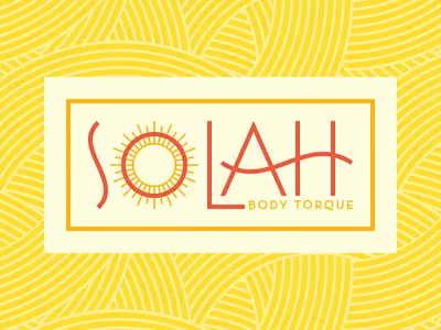 Solah | Secondary Logo brand branding colour custom type design graphic design identity illustration lettering logo massage pattern sunshine type typography