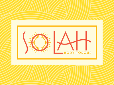 Solah | Secondary Logo brand branding colour custom type design graphic design identity illustration lettering logo massage pattern sunshine type typography