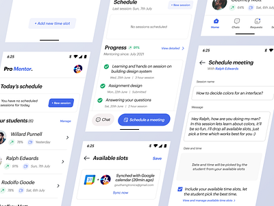 mentor scheduling. clean app mentor mentor scheduling minimal app minimal ui scheduling