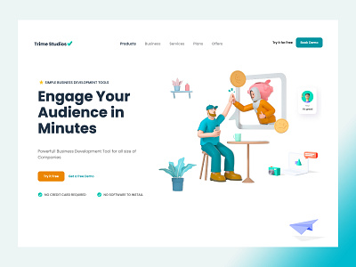 Trime Studio Website app branding design graphic design illustration logo ui ux web website