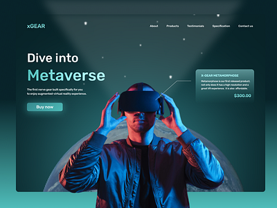 Metaverse Gear Design app art branding design illustration landing page logo metaverse typography ui ux vector web web design website