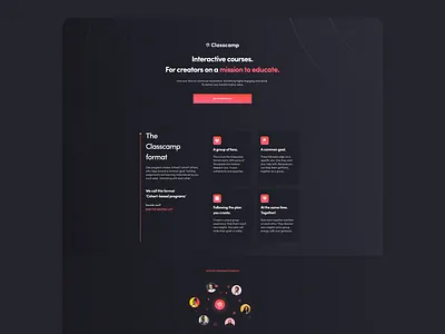 Classcamp microsite clean interface landing page marketing microsite ui web design website