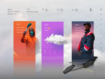 Weather App Concept design for Amptus Designs 3d app branding css design graphic design html illustration motion graphics ui ux web website