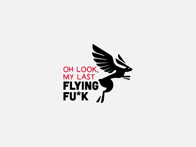 Flying Fu*k 2022 logo brand branding cajva design flying fuk funny identity logo rabbit
